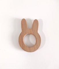 Tavşan Figürlü Ahşap Diş Kaşıyıcı
