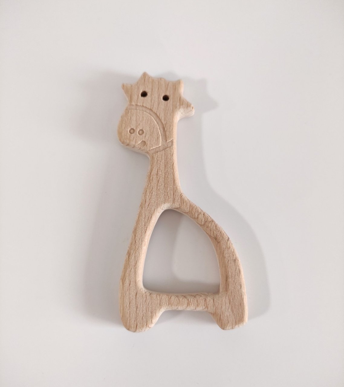 Zürafa Figürlü Ahşap Diş Kaşıyıcı