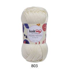 KNİT ME POLYESTER MAKROME EL ÖRGÜ İPİ NO:3 803 Krem