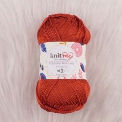 KNİT ME POLYESTER MAKROME EL ÖRGÜ İPİ NO:3 812 Kiremit