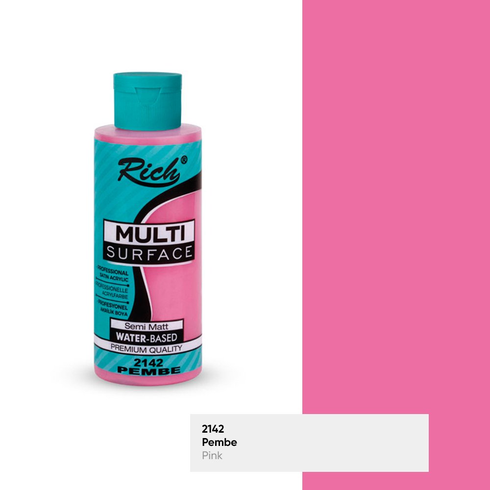 MULTİ SURFACE AKRİLİK BOYA 120 CC 2142-PEMBE