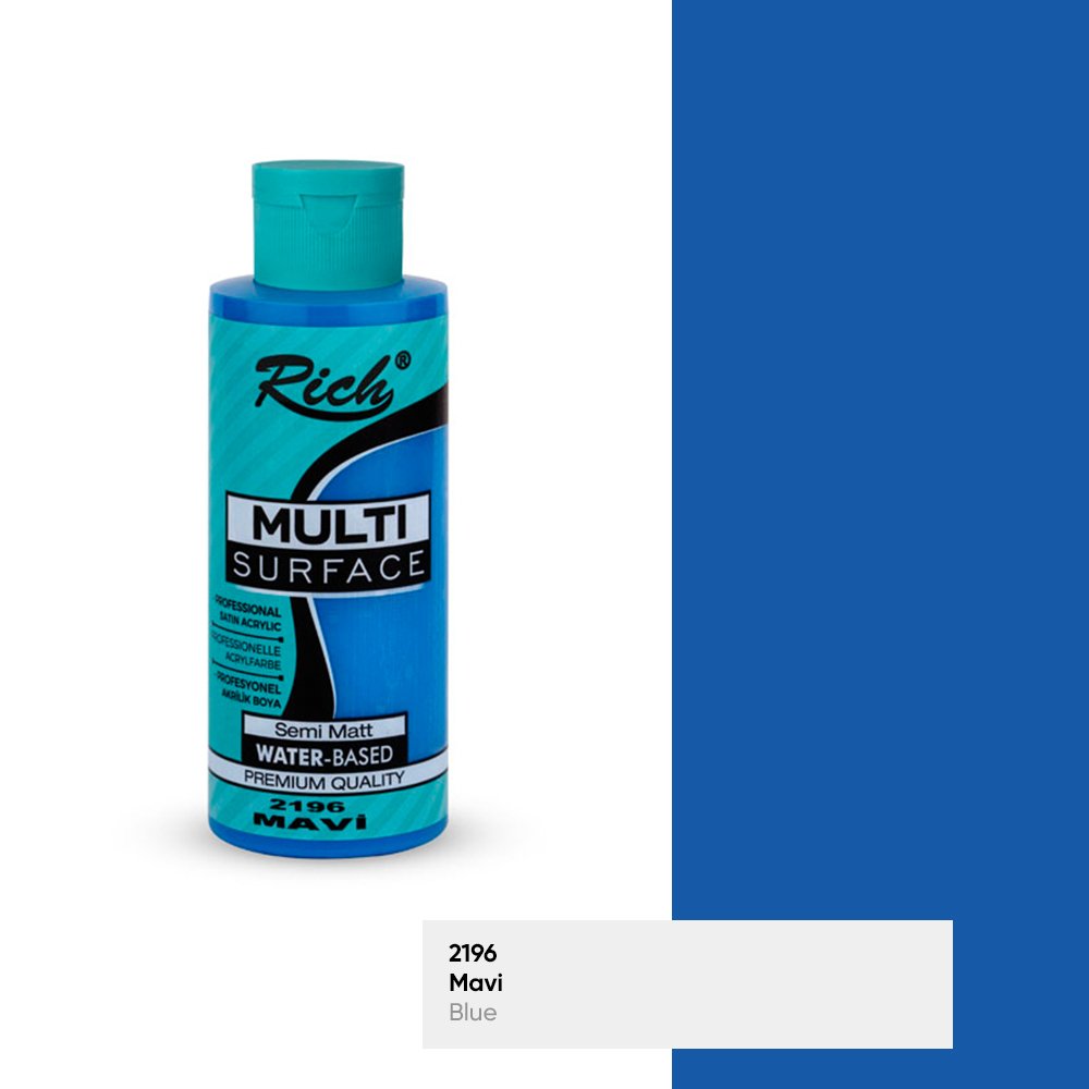 MULTİ SURFACE AKRİLİK BOYA 120 CC 2196-MAVİ