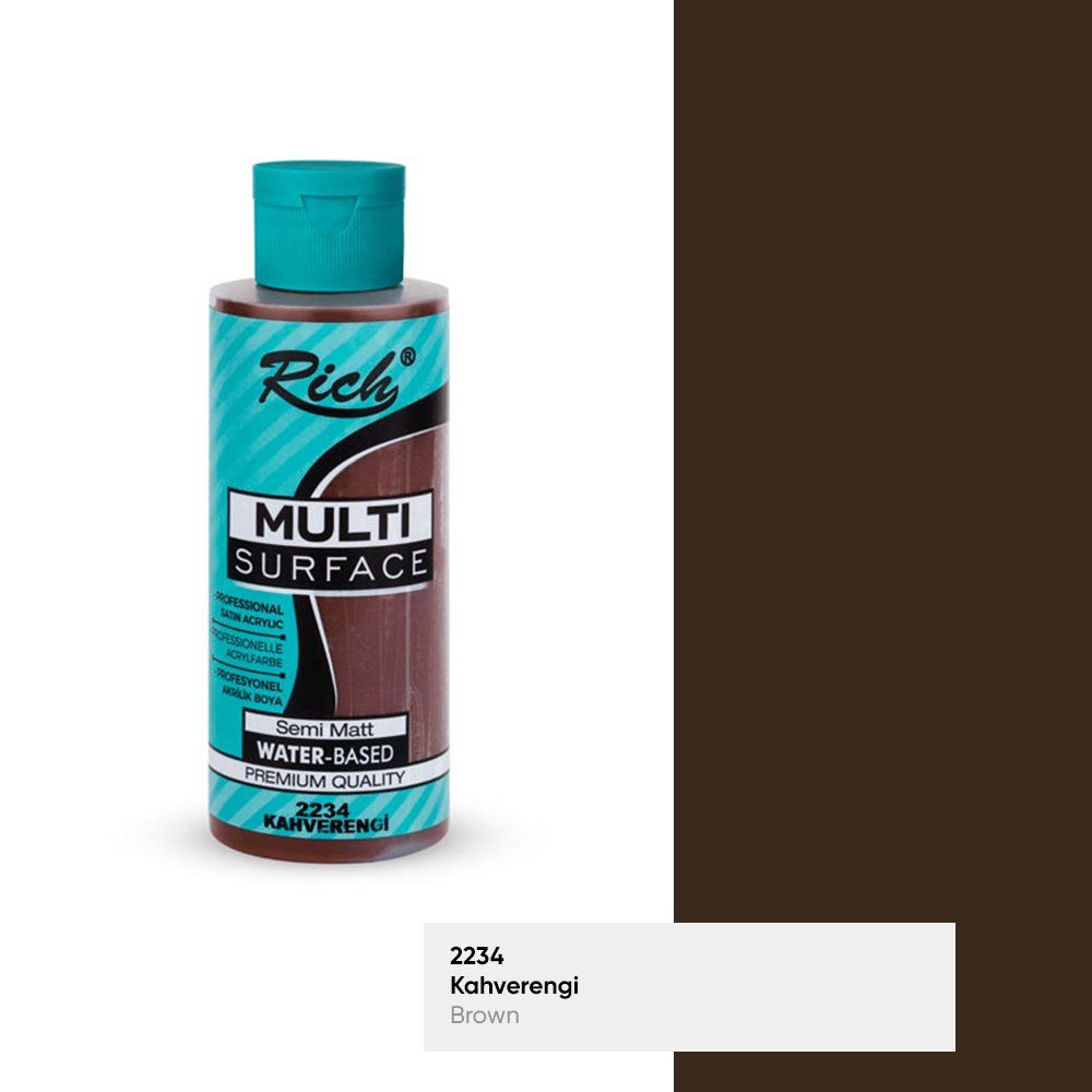 MULTİ SURFACE AKRİLİK BOYA 120 CC 2234-KAHVERENGİ