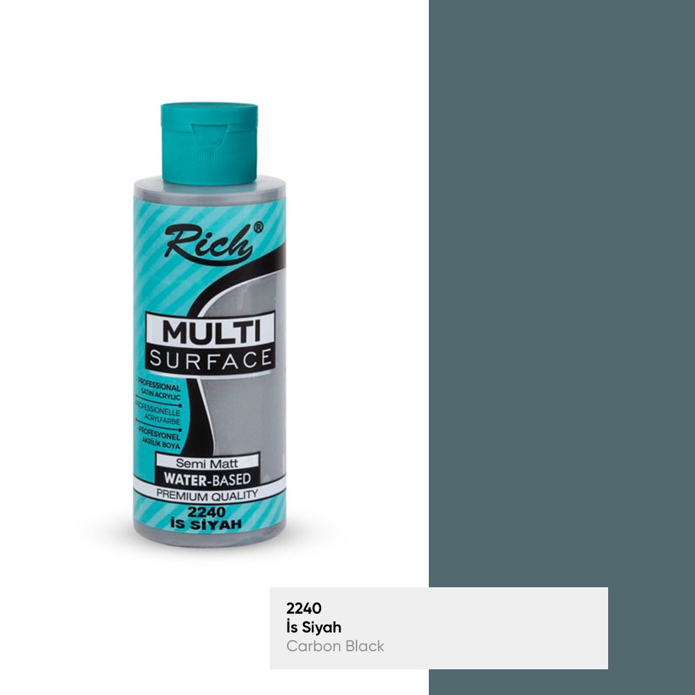 MULTİ SURFACE AKRİLİK BOYA 120 CC 2240-İS SİYAH