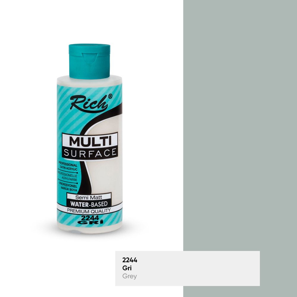 MULTİ SURFACE AKRİLİK BOYA 120 CC 2244-GRİ