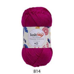 KNİT ME POLYESTER MAKROME EL ÖRGÜ İPİ NO:3 814 Fuşya