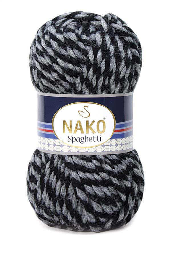 Nako Spaghetti 21365-Siyah Gri Muline