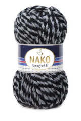 Nako Spaghetti 21365-Siyah Gri Muline