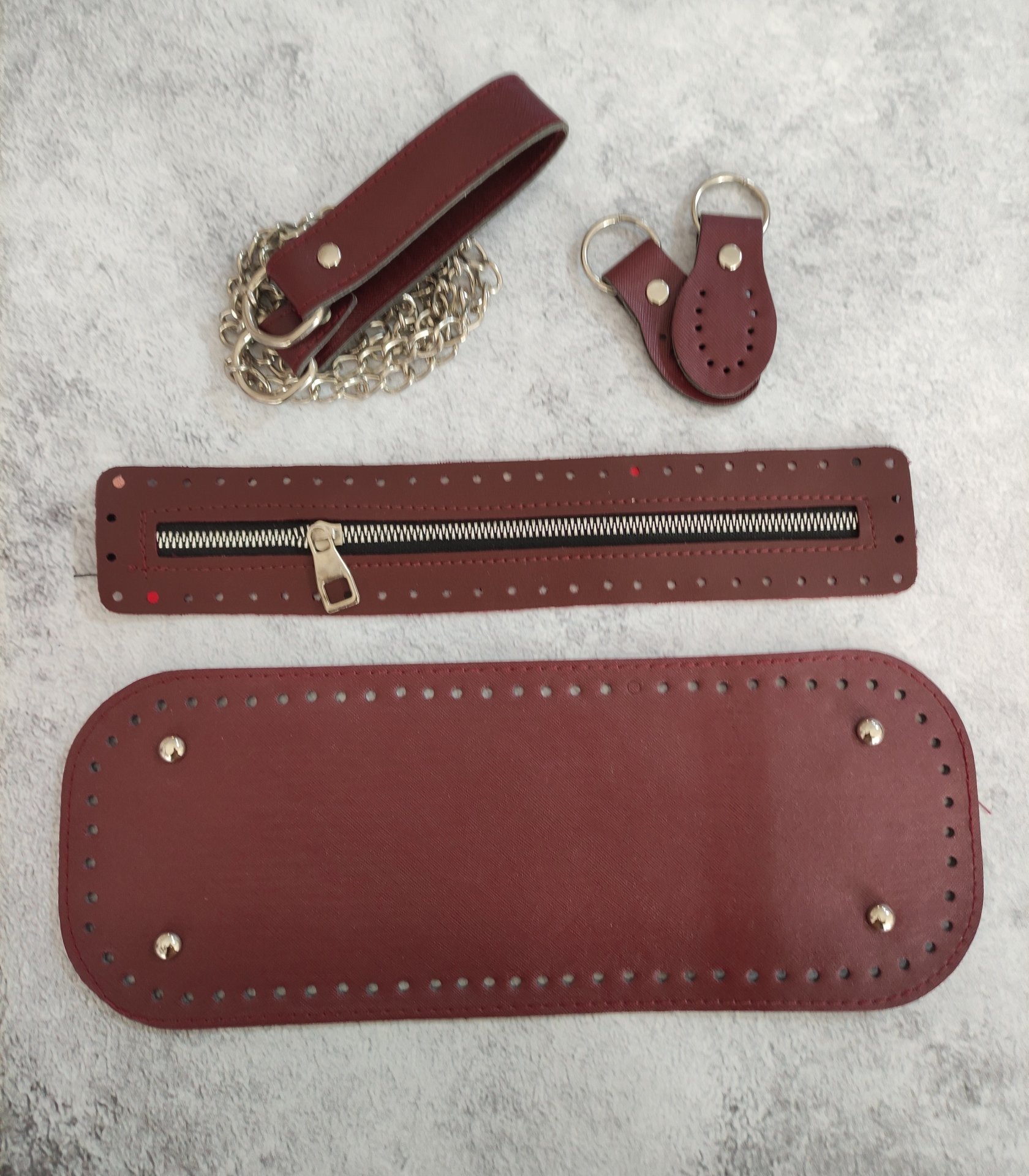 Hazır Çanta Yapım Seti Bordo