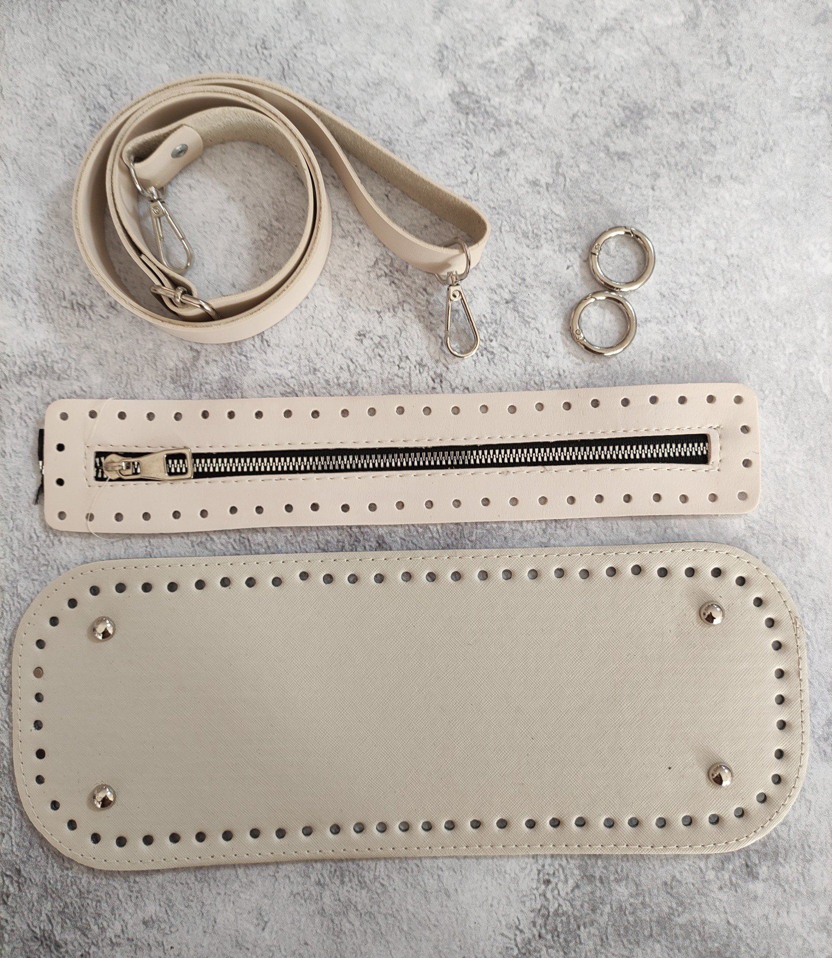 Hazır Çanta Yapım Seti Krem