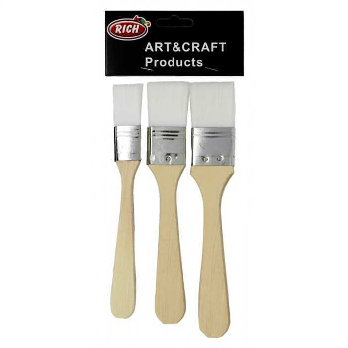 RICH EKONOMİK SET  3'LÜ BEYAZ KIL FIRÇA
