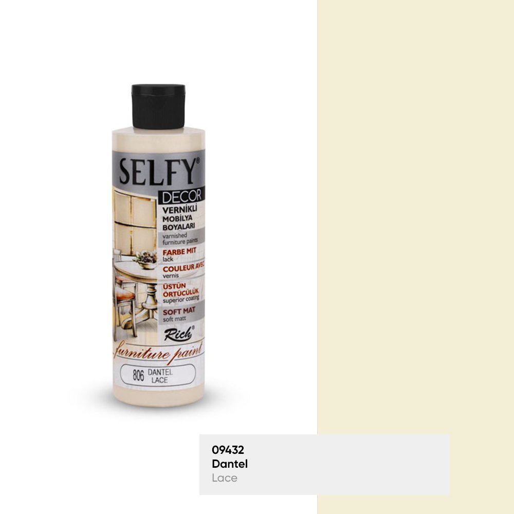 SELFY DECOR VERNİKLİ MOBİLYA BOYASI 240 CC 806-Dantel