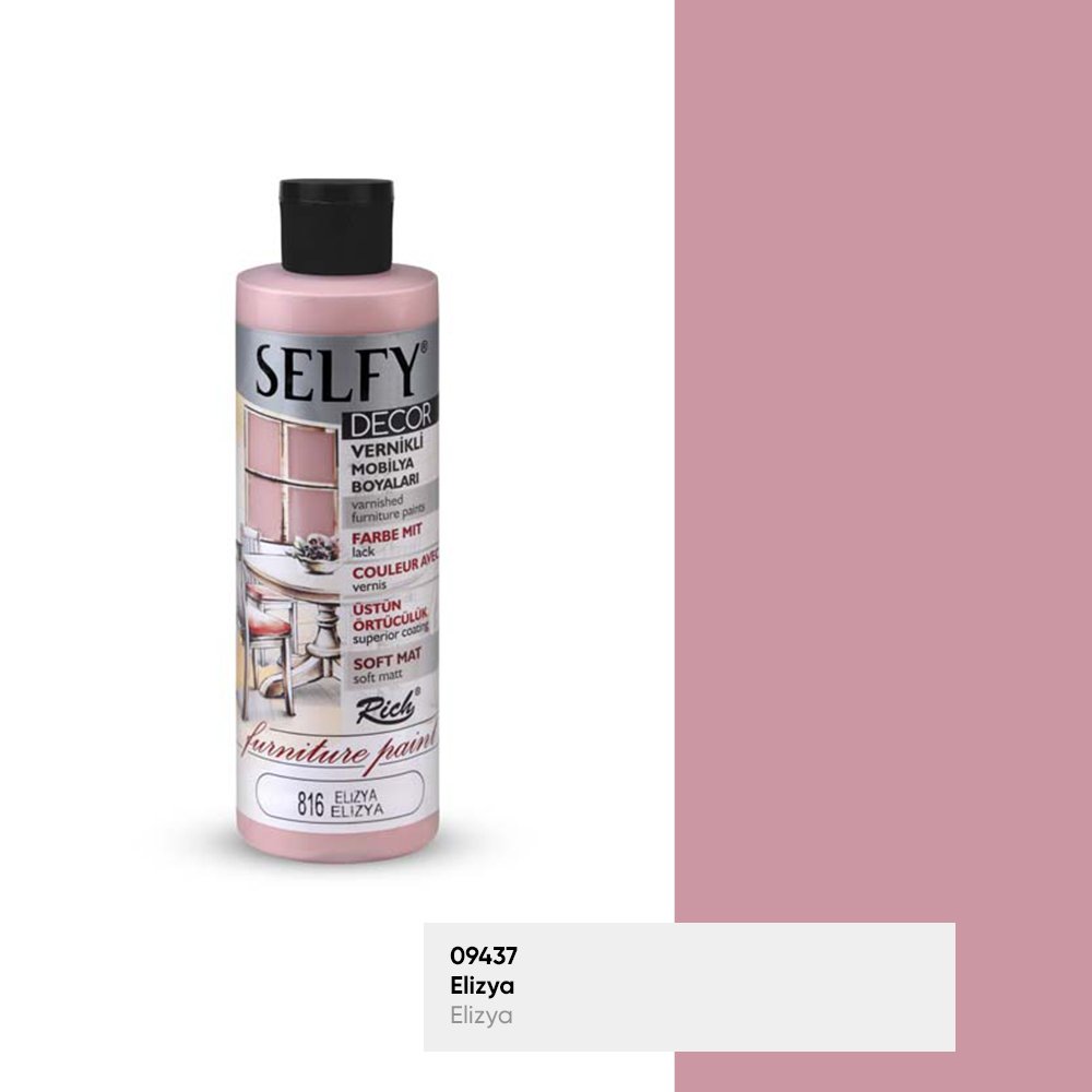 SELFY DECOR VERNİKLİ MOBİLYA BOYASI 240 CC 816-Elizya