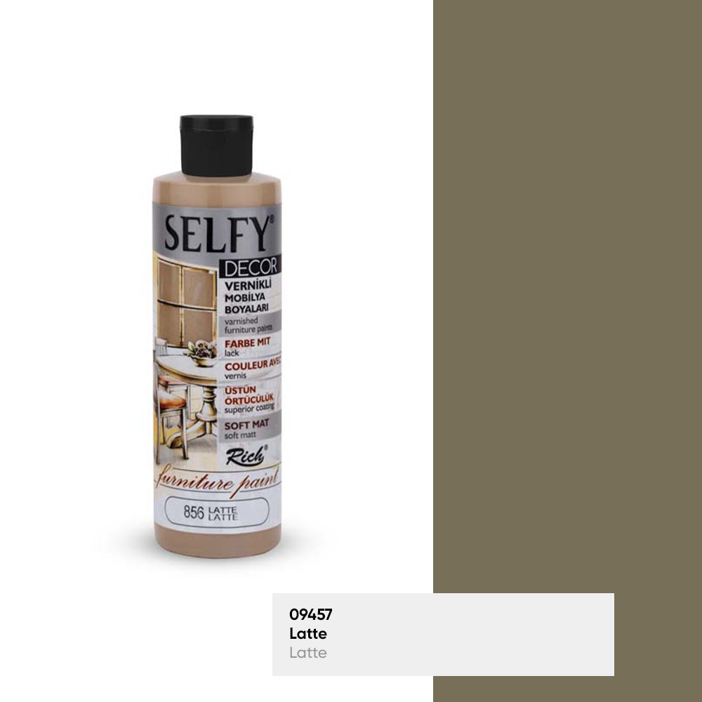 SELFY DECOR VERNİKLİ MOBİLYA BOYASI 240 CC 856-Latte