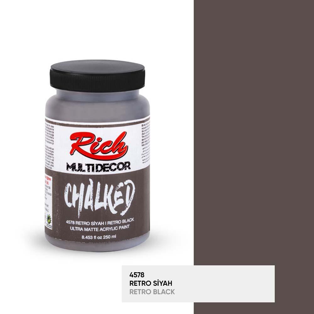 MULTİ DECOR CHALKED 250 CC 4578-Retro Siyah