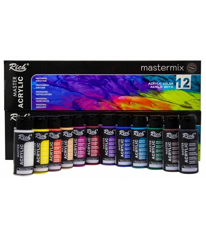 RICH AKRİLİK MASTER MİX SET 60 CC.12 Lİ