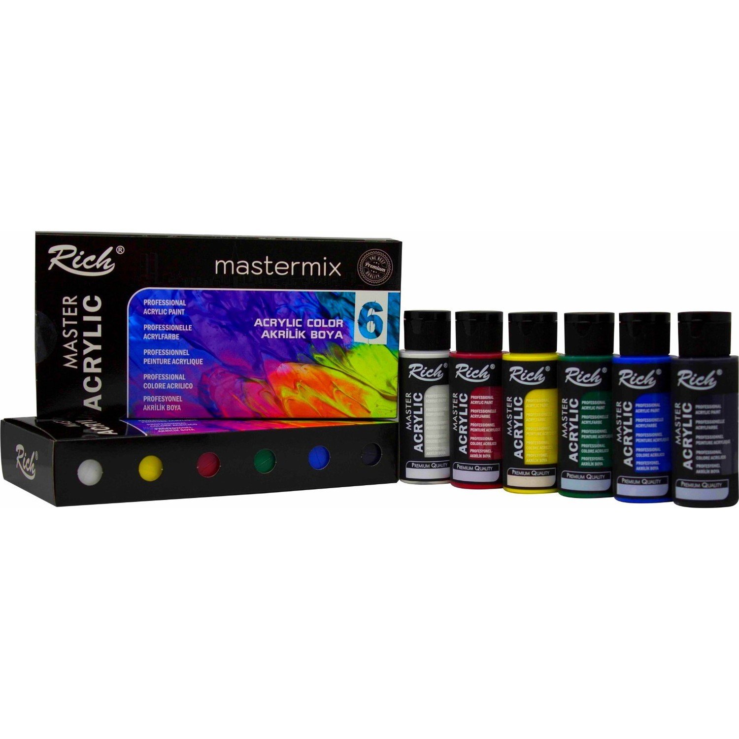 RICH AKRİLİK MASTER MİX 6 LI SET 60 CC