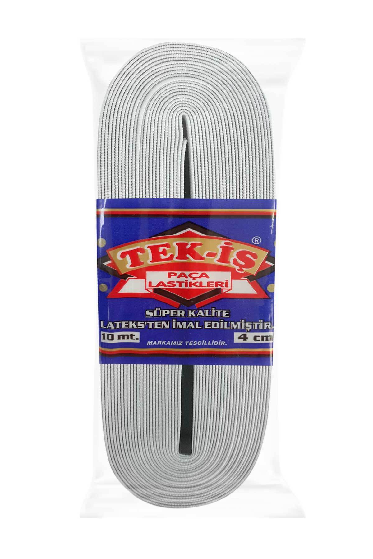 TEKİŞ PAÇA LASTİK  4 Cm - 10 MT Beyaz