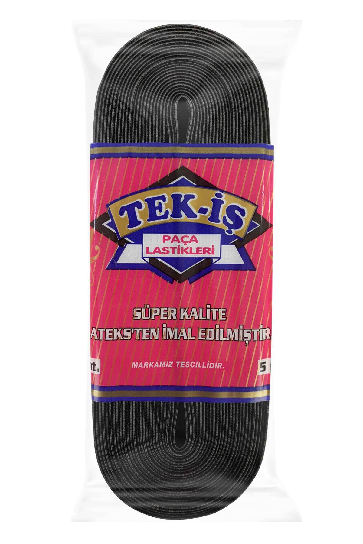 TEKİŞ PAÇA LASTİK  5 Cm - 10 MT Siyah