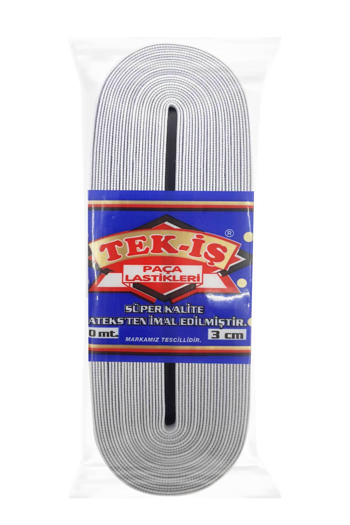TEKİŞ PAÇA LASTİK  3 Cm - 10 MT Beyaz