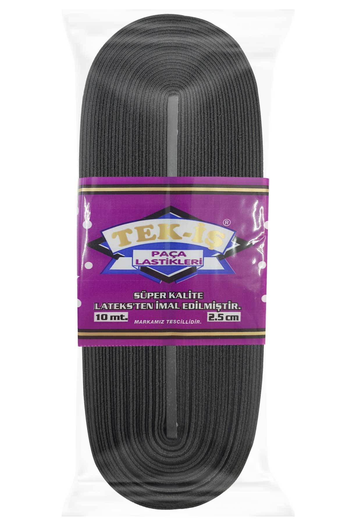 TEKİŞ PAÇA LASTİK  2.5 Cm - 10 MT Siyah
