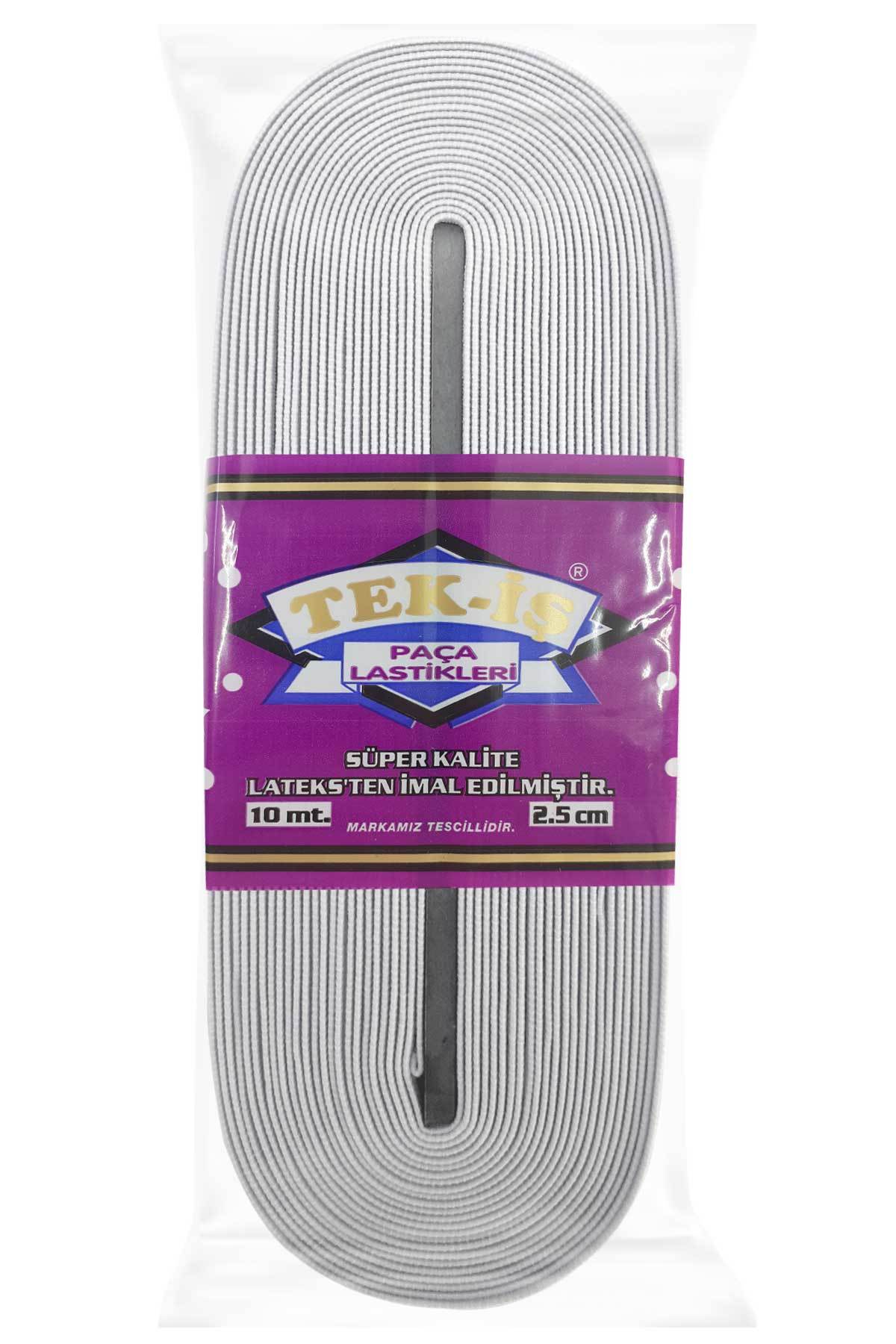 TEKİŞ PAÇA LASTİK  2.5 Cm - 10 MT Beyaz