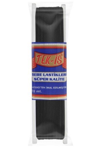 TEKİŞ BEBE LASTİĞİ 10 MT Siyah