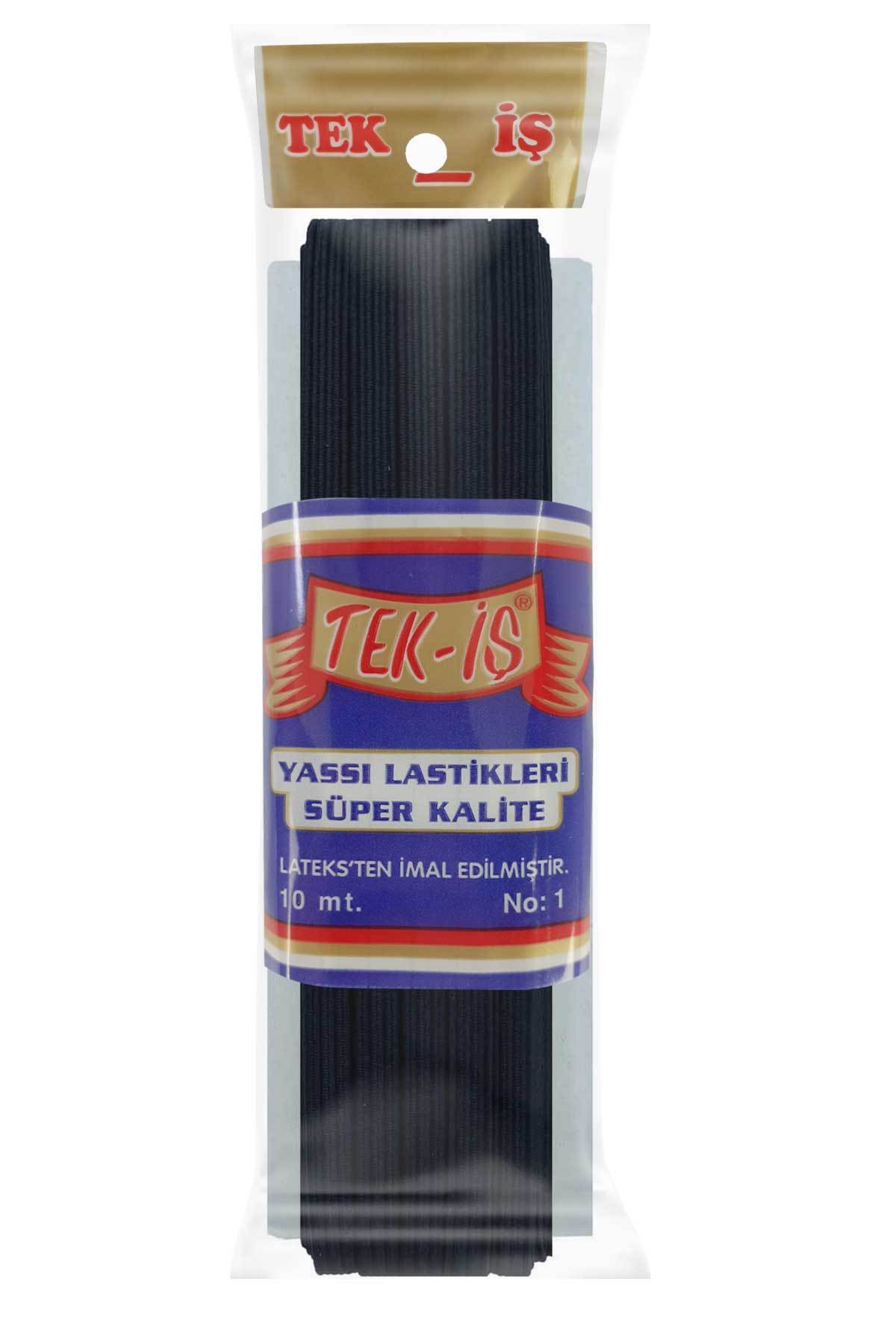 TEKİŞ PAÇA LASTİĞİ 6 mm Yassı 10 MT-No 1 Siyah