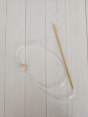 YABALI BAMBU STOPLU MİSİNALI ŞİŞ 60CM