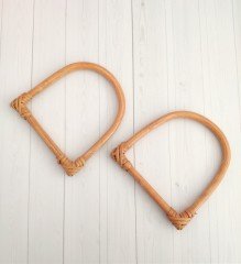 Doğal Bambu Çanta Sapı(D model Taba rengi)