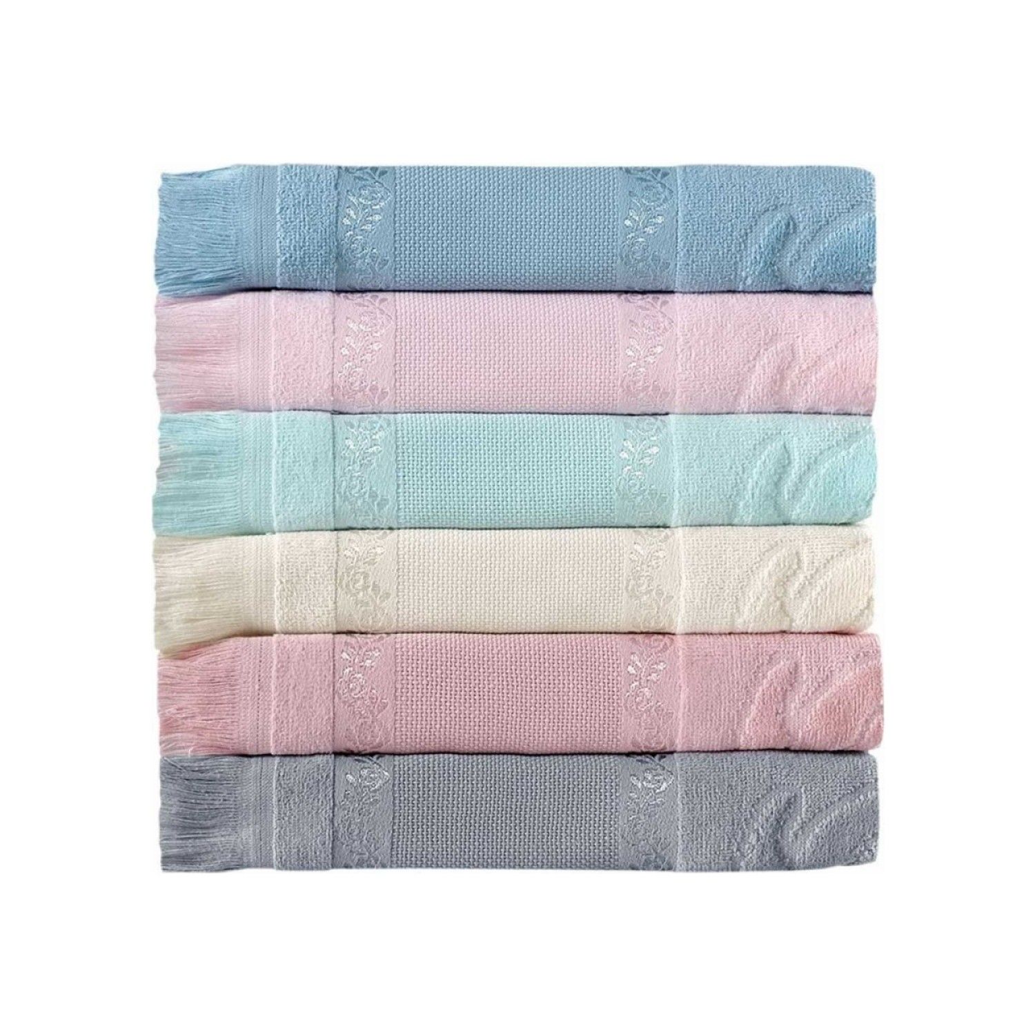 Fiesta Soft İşlemelik Havlu Kadife Jakarlı Etamin Boşluklu Saçaklı 50x90