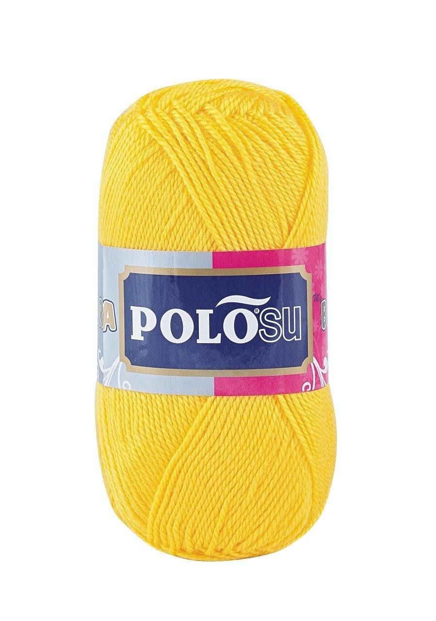 Lüks Patiklik Örgü İpliği 384-Koyu Sarı