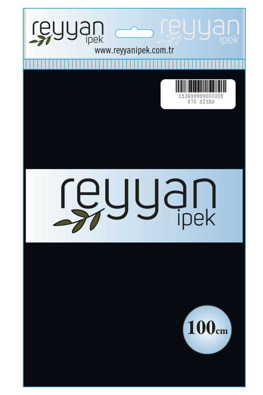 Reyyan İpek Düz Renk Oyalık Yazma 070 Siyah