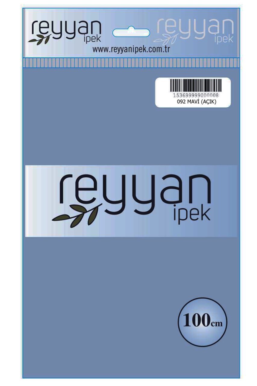 Reyyan İpek Düz Renk Oyalık Yazma 092 Mavi Açık