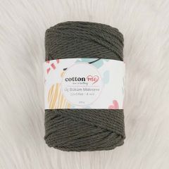 Cotton me 3 Büküm Makrome İpi 4 mm 500 gr Haki(3 Büküm)