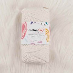 Cotton me Taranabilir Makrome 25 kat 3 mm Krem(25 kat)