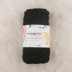 Cotton me Taranabilir Makrome 25 kat 3 mm Siyah(25 kat)