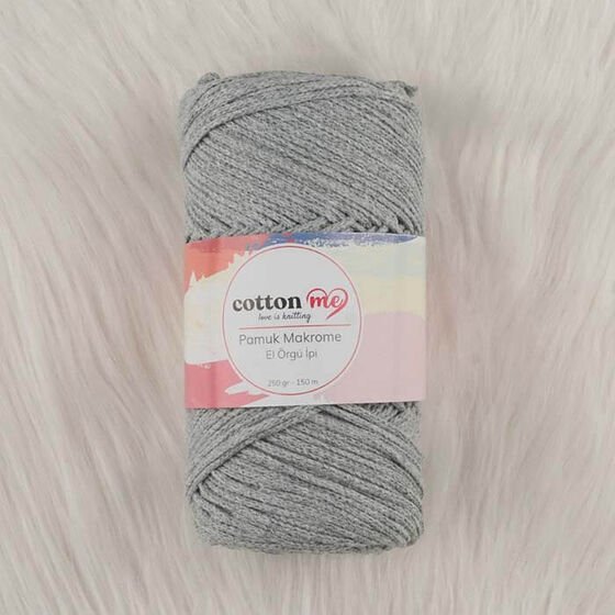 Cotton Me Pamuk Makrome İpi Gri(Pamuk Makrome)