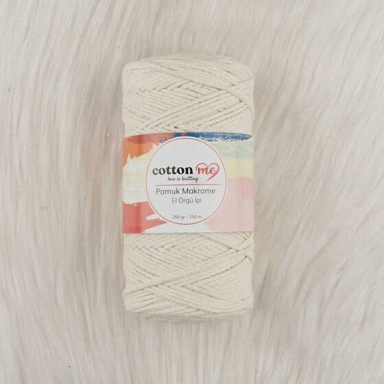 Cotton Me Pamuk Makrome İpi Krem(Pamuk Makrome)
