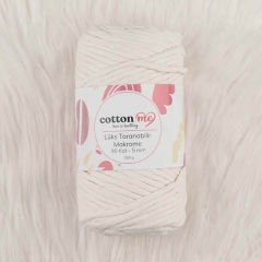 Cotton Me Lüks Taranabilir Makrome İpi 5 mm Krem(5 mm)