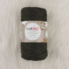 Knit Me Soft Taranabilir Makrome İpi 60 kat 3 mm 9405 Haki