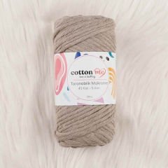 Cotton Me Taranabilir Makrome İpi 45 Kat 5 mm Bej
