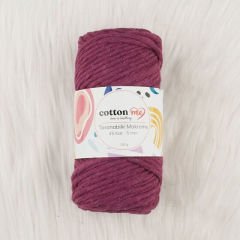 Cotton Me Taranabilir Makrome İpi 45 Kat 5 mm Mürdüm