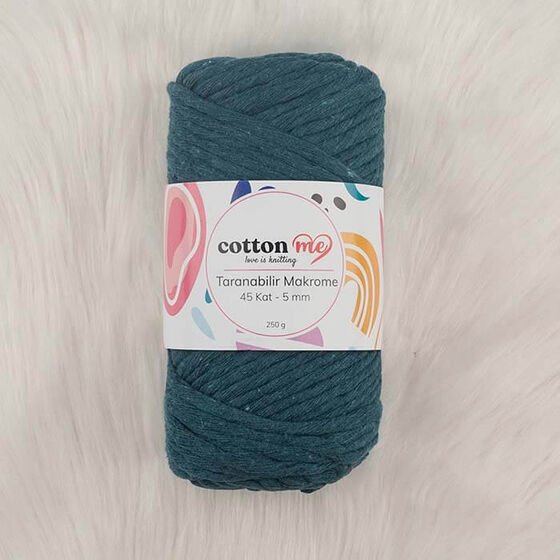 Cotton Me Taranabilir Makrome İpi 45 Kat 5 mm Petrol