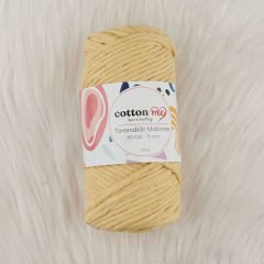 Cotton Me Taranabilir Makrome İpi 45 Kat 5 mm Saman Sarısı